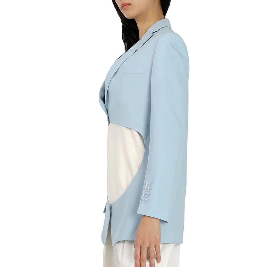 商品Burberry|Ladies Pale Blue Wool Step-through Blazer,价格¥2475,第3张图片详细描述