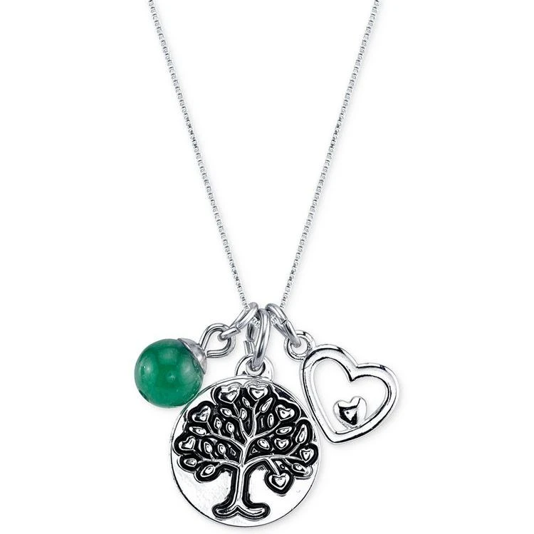 商品Unwritten|Family Tree Charm Pendant Necklace in Stainless Steel,价格¥103,第1张图片