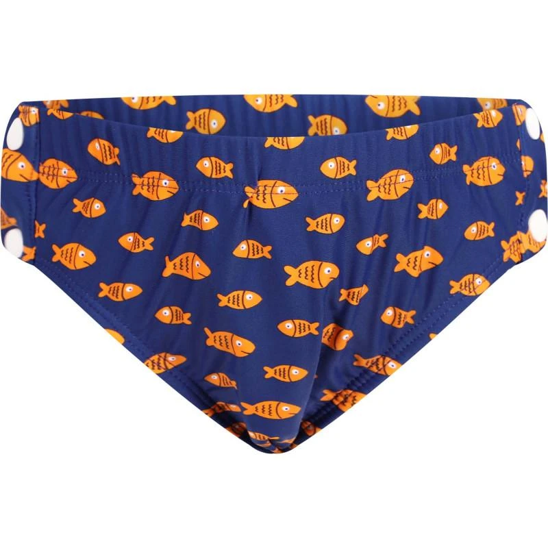 商品Playshoes|Fish print swimming briefs in indigo,价格¥228,第1张图片
