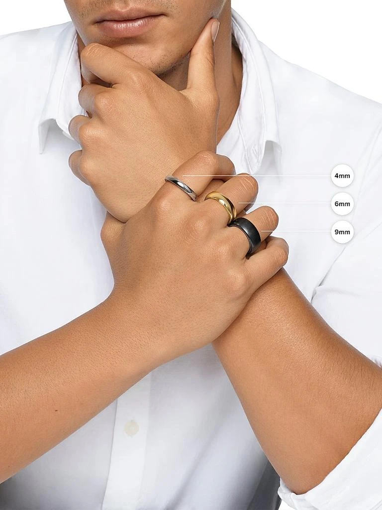 商品David Yurman|DY Classic Band Ring in 18K White Gold, 3.5mm,价格¥12202,第3张图片详细描述