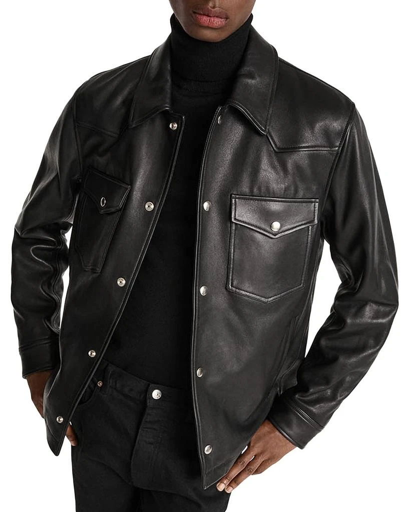 商品The Kooples|Patch Pocket Leather Jacket,价格¥2063,第1张图片