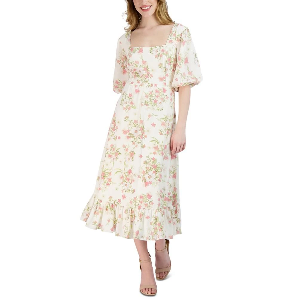 商品Sandra Darren|Women's Puff-Sleeve Maxi Dress,价格¥587,第1张图片