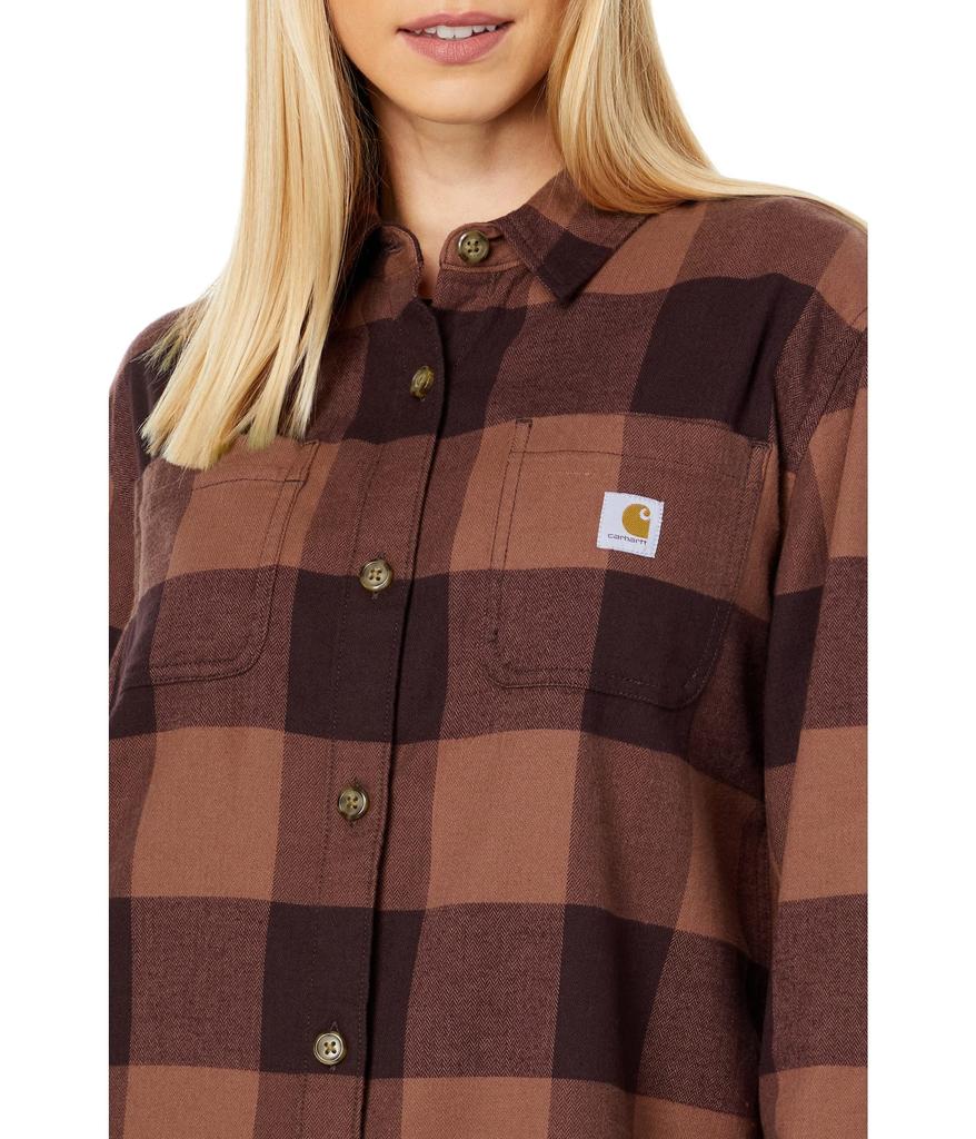 Rugged Flex® Loose Fit Midweight Flannel Long Sleeve Plaid Shirt商品第3张图片规格展示