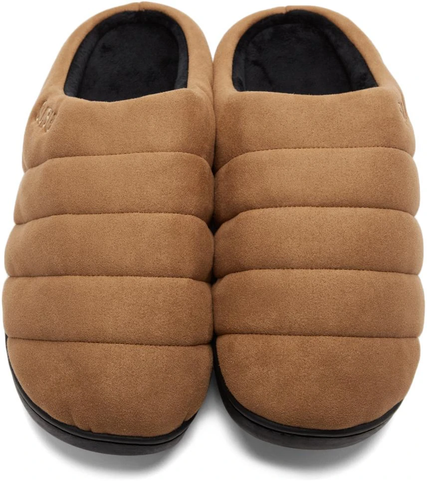 商品SUBU|SSENSE Exclusive Tan Quilted Slippers,价格¥140,第5张图片详细描述
