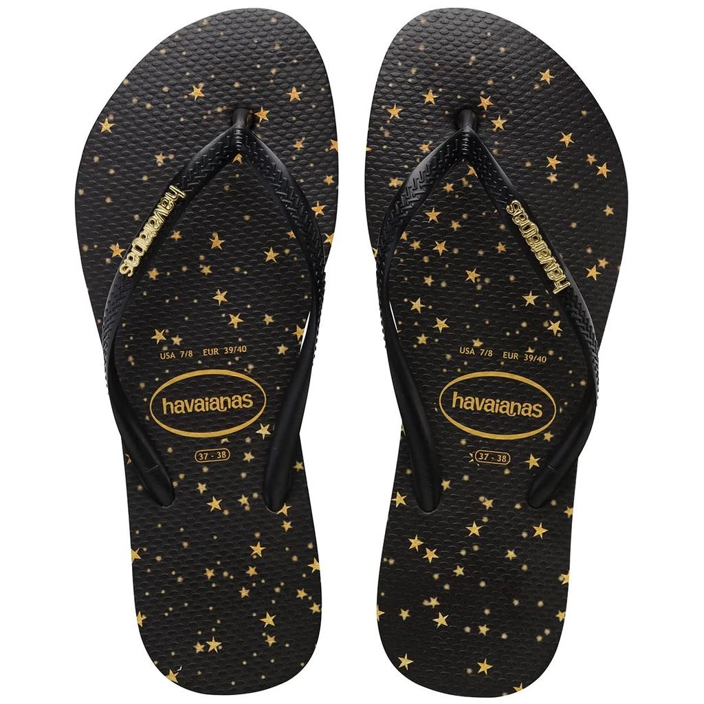 商品Havaianas|Slim Logo Metallic Flip Flop Sandal,价格¥140,第1张图片