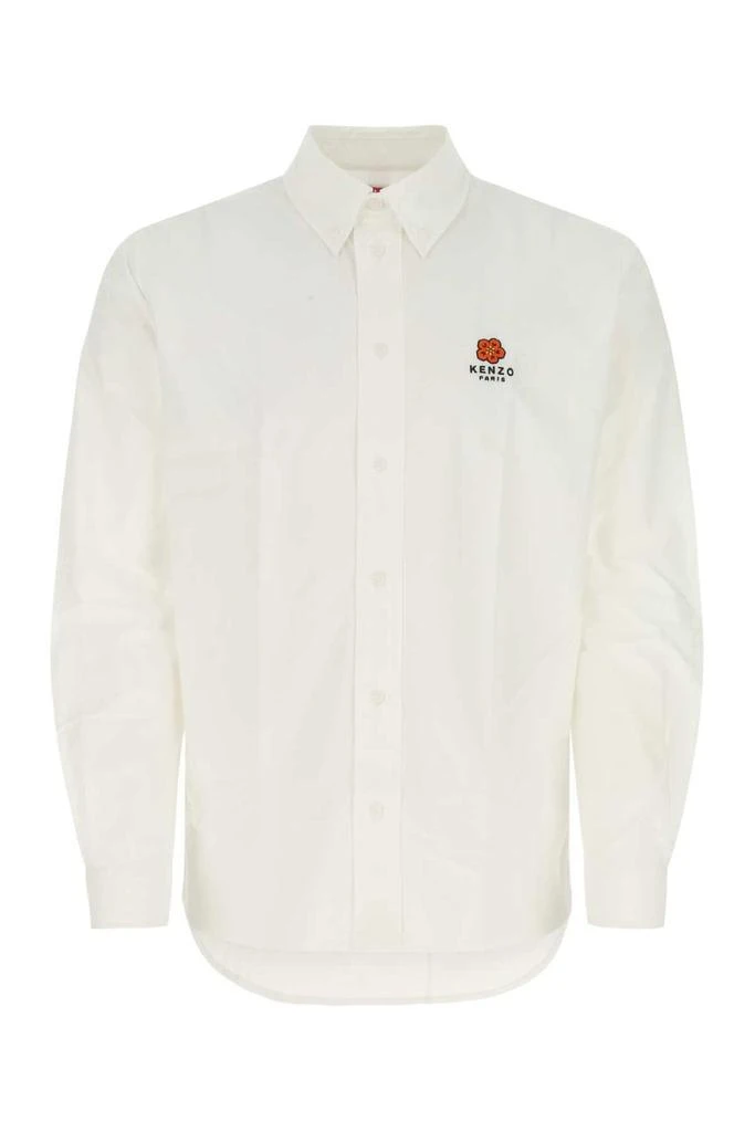 商品Kenzo|Kenzo Logo Embroidered Long-Sleeved Shirt,价格¥1384,第1张图片