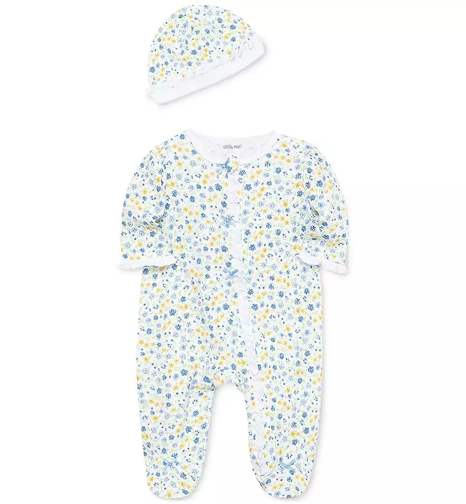 商品Little Me|Baby Girls Dainty Blossoms Coverall and Hat, 2 Piece Set,价格¥98,第3张图片详细描述