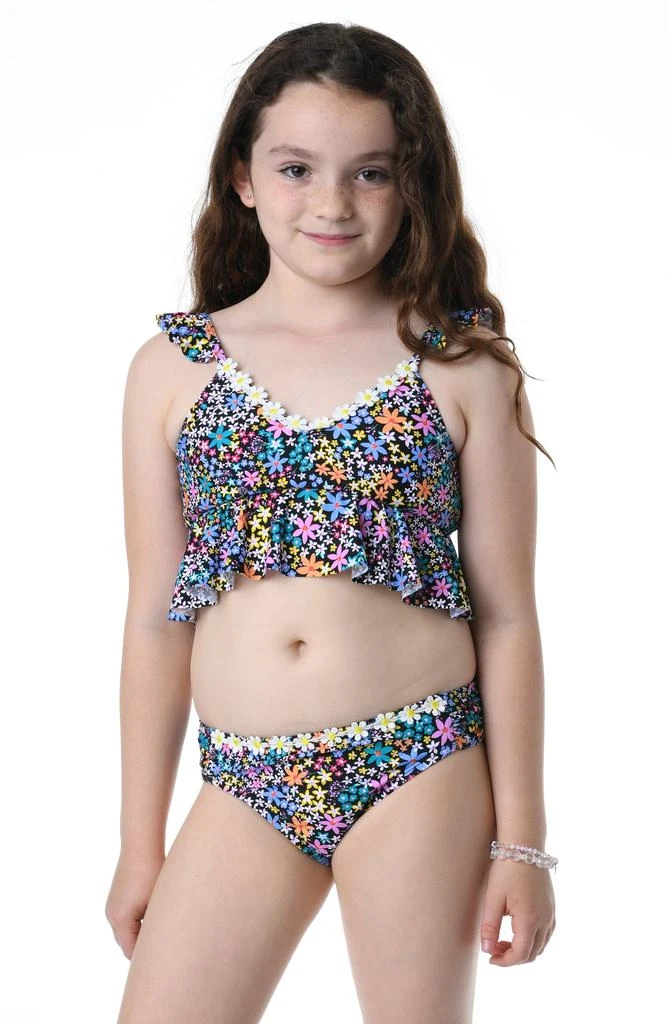 商品Hobie|Kids' Dainty Ruffle Triangle Two-Piece Swimsuit,价格¥28,第1张图片