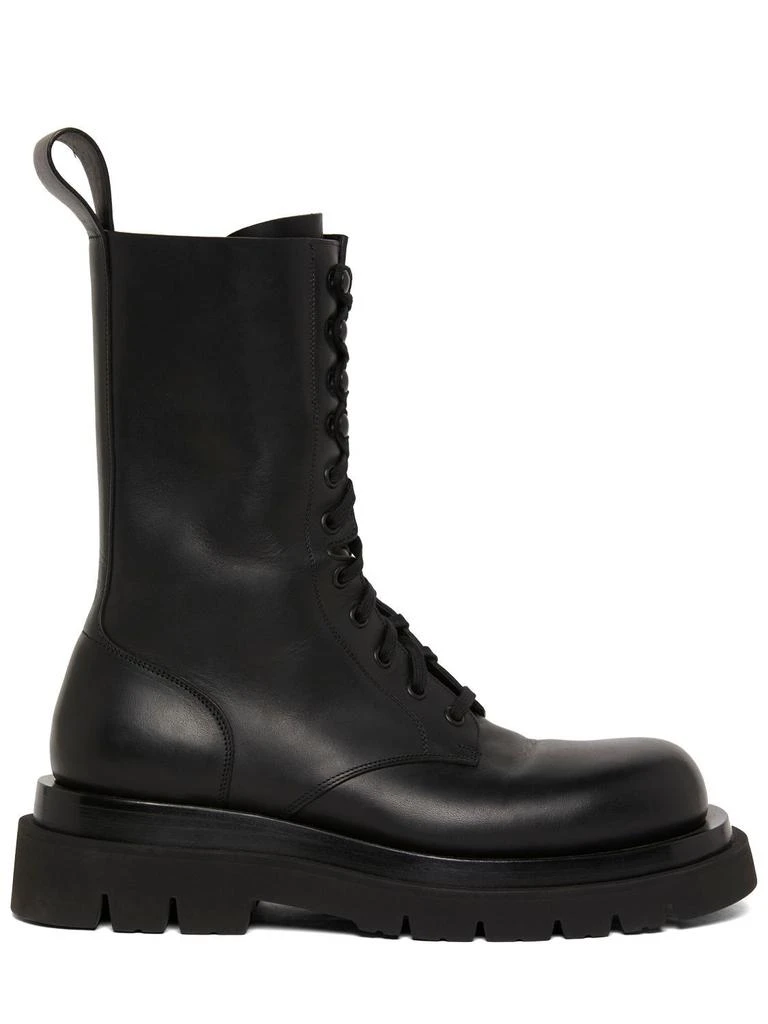 商品Bottega Veneta|40mm Lug Leather Combat Boots,价格¥13145,第1张图片