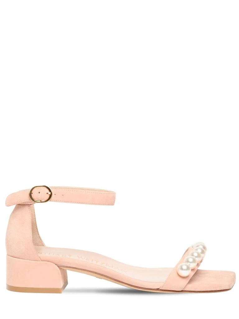 商品Stuart Weitzman|35mm Nudistjune Suede Sandals,价格¥3247,第1张图片