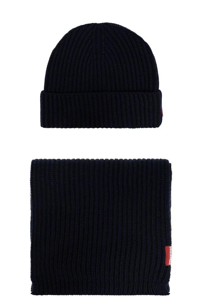 商品DSQUARED2|Dsquared2 Logo Patch Scarf-Beanie Set,价格¥1668,第1张图片