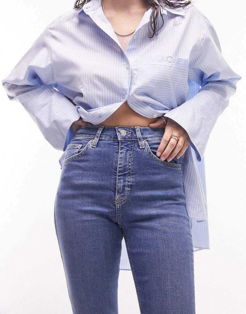 商品Topshop|Topshop Jamie flare jeans in mid blue,价格¥454,第3张图片详细描述