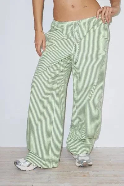 商品BDG|BDG Joey Poplin Wide-Leg Pant,价格¥371,第1张图片