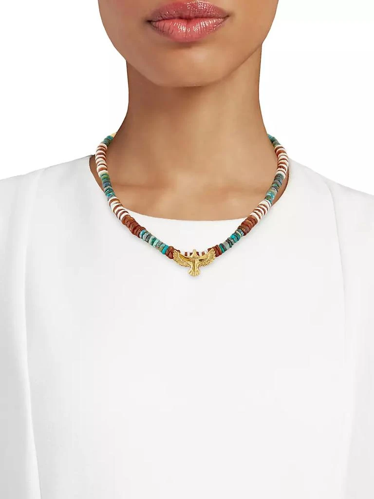 商品Room Service|Garuda 24K Gold-Plated & Multi-Stone Necklace,价格¥3290,第2张图片详细描述
