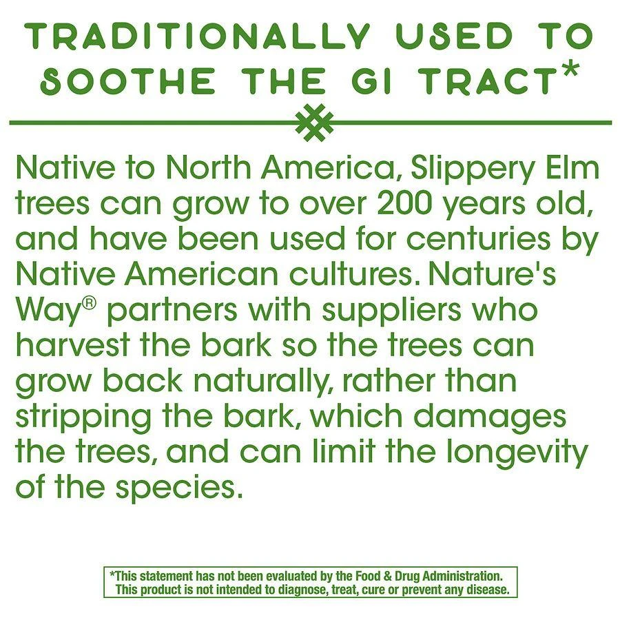 Slippery Elm Bark 400mg Dietary Supplement Capsules 商品
