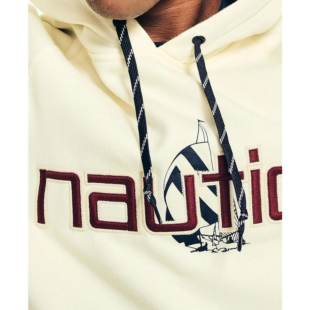 商品Nautica|Men's Sustainably Crafted Logo Fleece Pullover Hoodie,价格¥267,第3张图片详细描述