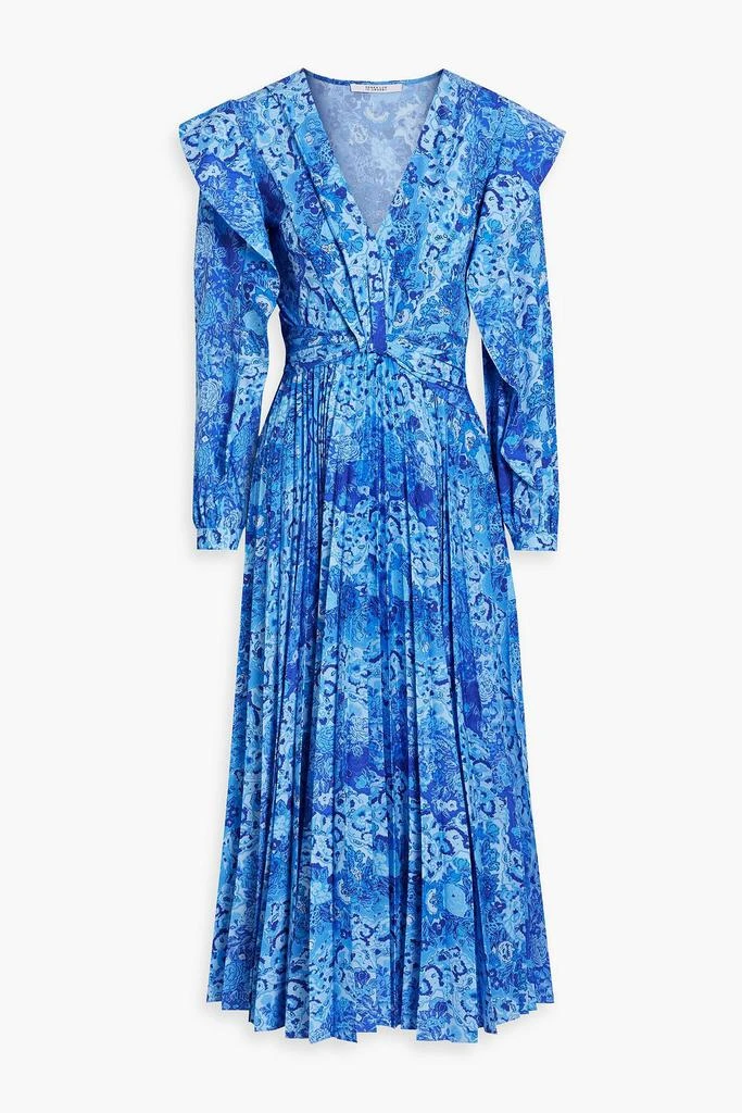 商品Derek Lam|Pleated ruffled floral-print crepe midi dress,价格¥2170,第1张图片