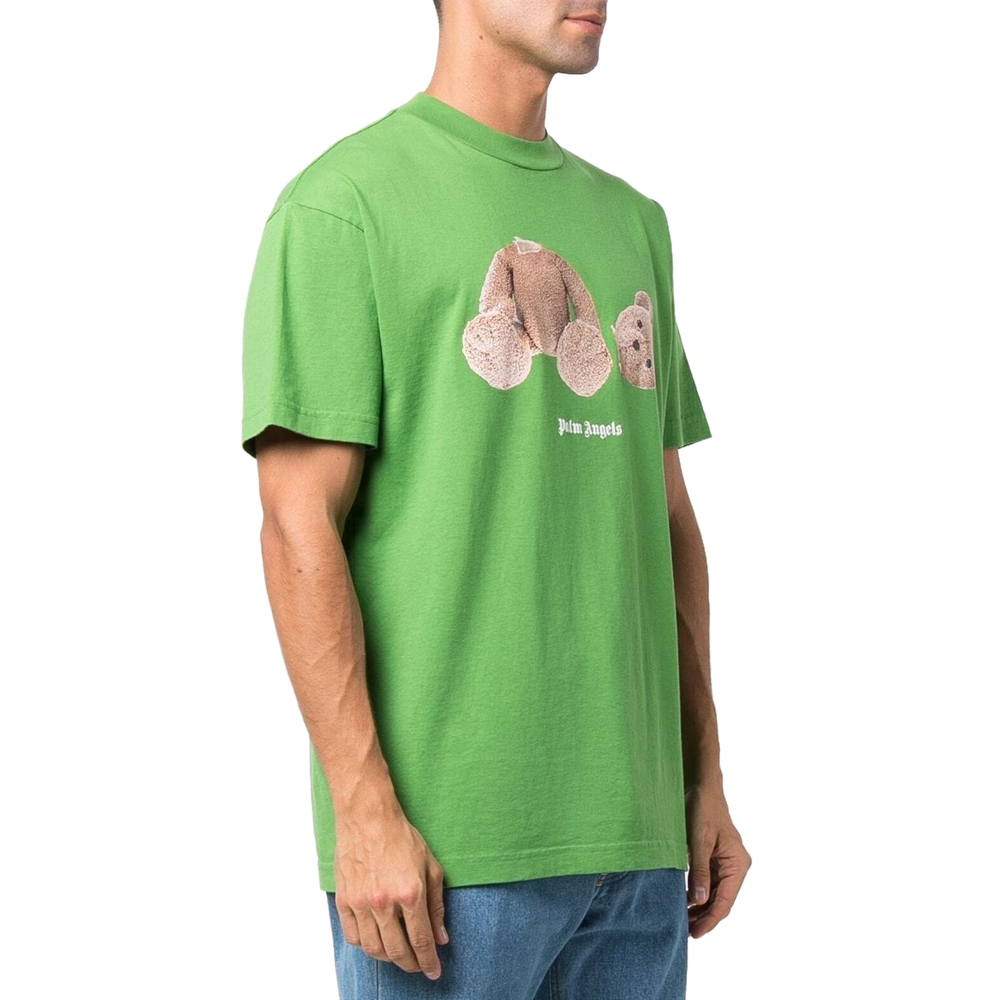PALM ANGELS 男绿色短袖T恤 PMAA001-F21JE-R023-5560商品第2张图片规格展示