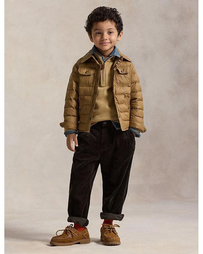 商品Ralph Lauren|Boys' Estate Rib Quarter Zip Pullover - Big Kid, Little Kid,价格¥436,第3张图片详细描述