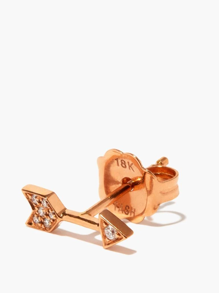 商品Maria Tash|Arrow diamond & 18kt rose-gold single earring,价格¥2589,第3张图片详细描述