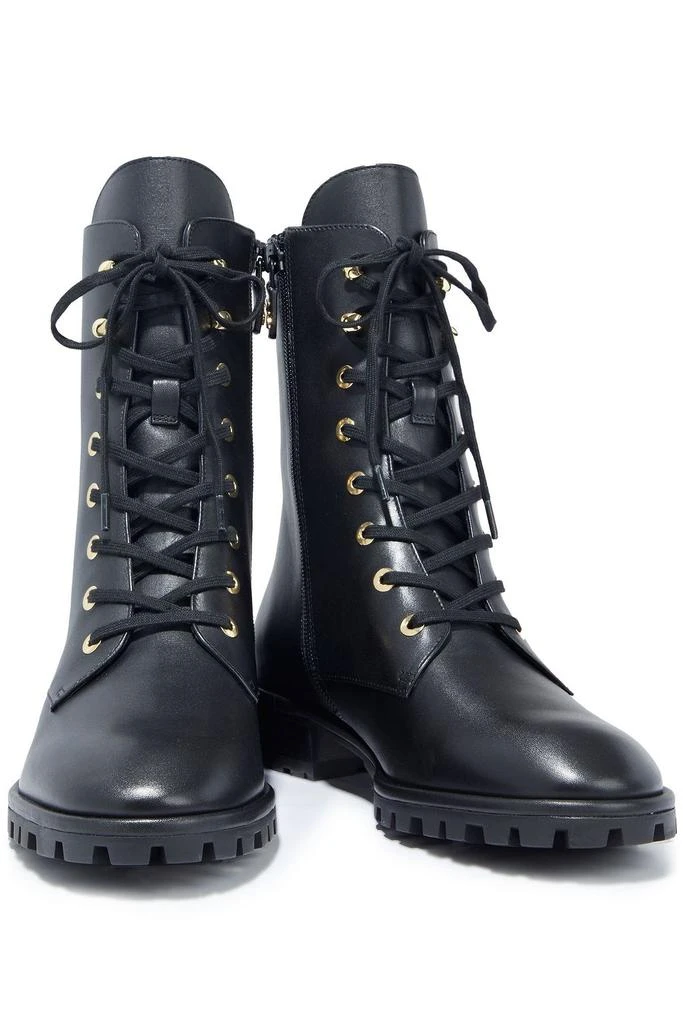 商品Stuart Weitzman|Laine leather combat boots,价格¥1528,第2张图片详细描述