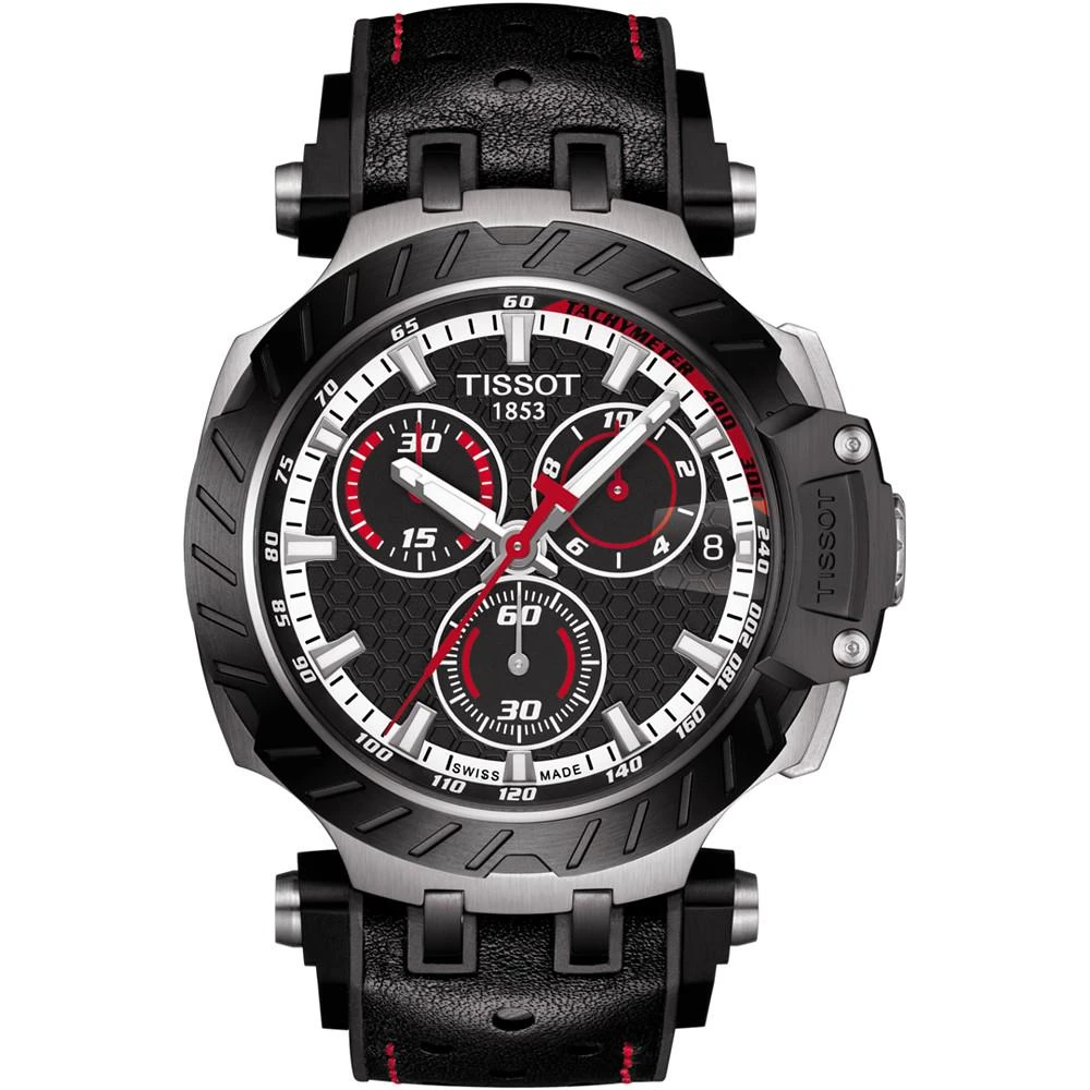 商品Tissot|Men's Swiss Chronograph T-Race MotoGP 2020 Black Rubber Strap Watch 48mm - Limited Edition,价格¥5805,第1张图片