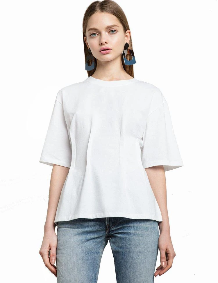 商品Pixie Market|White Pleated Waist T-Shirt,价格¥341,第2张图片详细描述