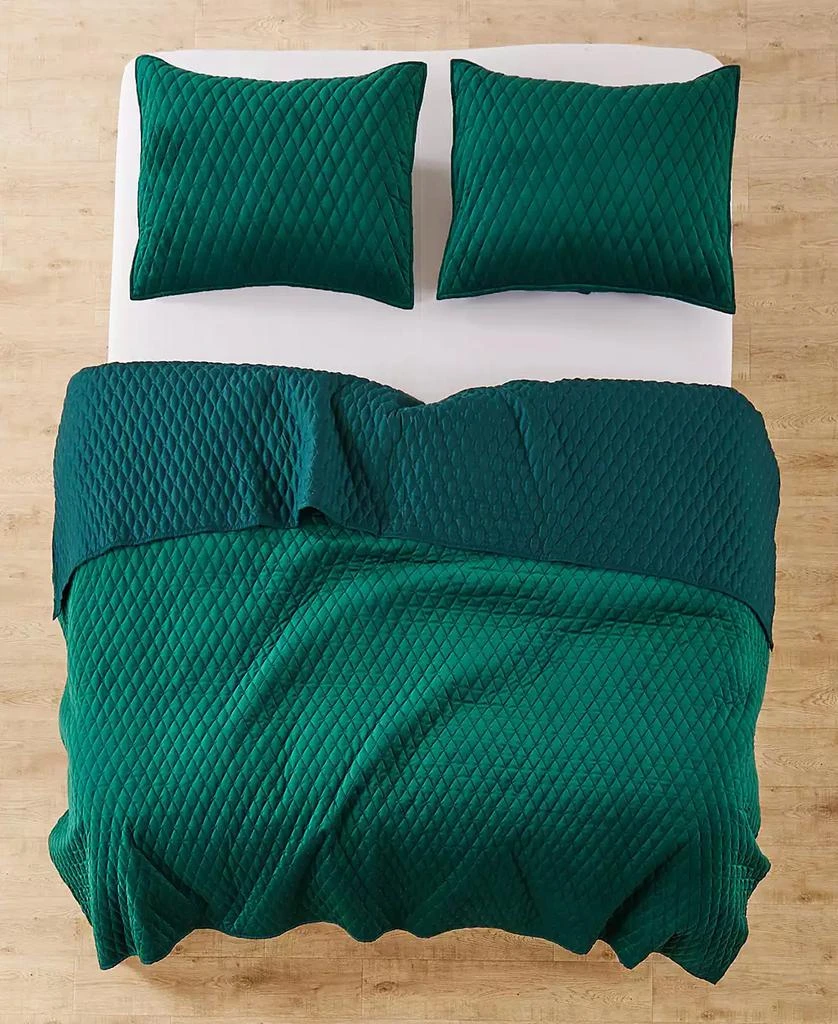 商品Levtex|Empire Rich Emerald Velvet Quilted Sham, European,价格¥116,第4张图片详细描述