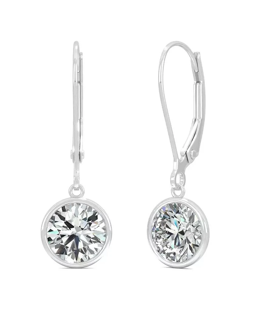 商品Charles & Colvard|Moissanite Drop Earrings (1 5/8 ct. t.w. Diamond Equivalent) in 14k White Gold,价格¥4056,第2张图片详细描述