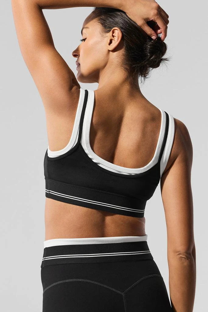 商品Alo|Airbrush Better Together Bra - Black/White,价格¥670,第4张图片详细描述