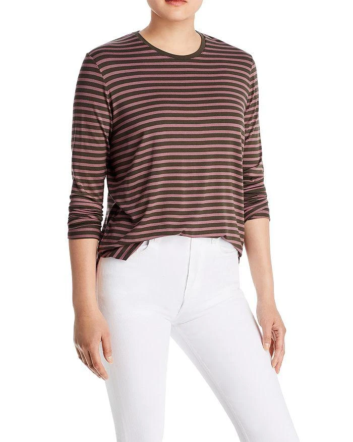 商品MAJESTIC FILATURES|Striped Crewneck Semi Relaxed Top,价格¥1040,第1张图片