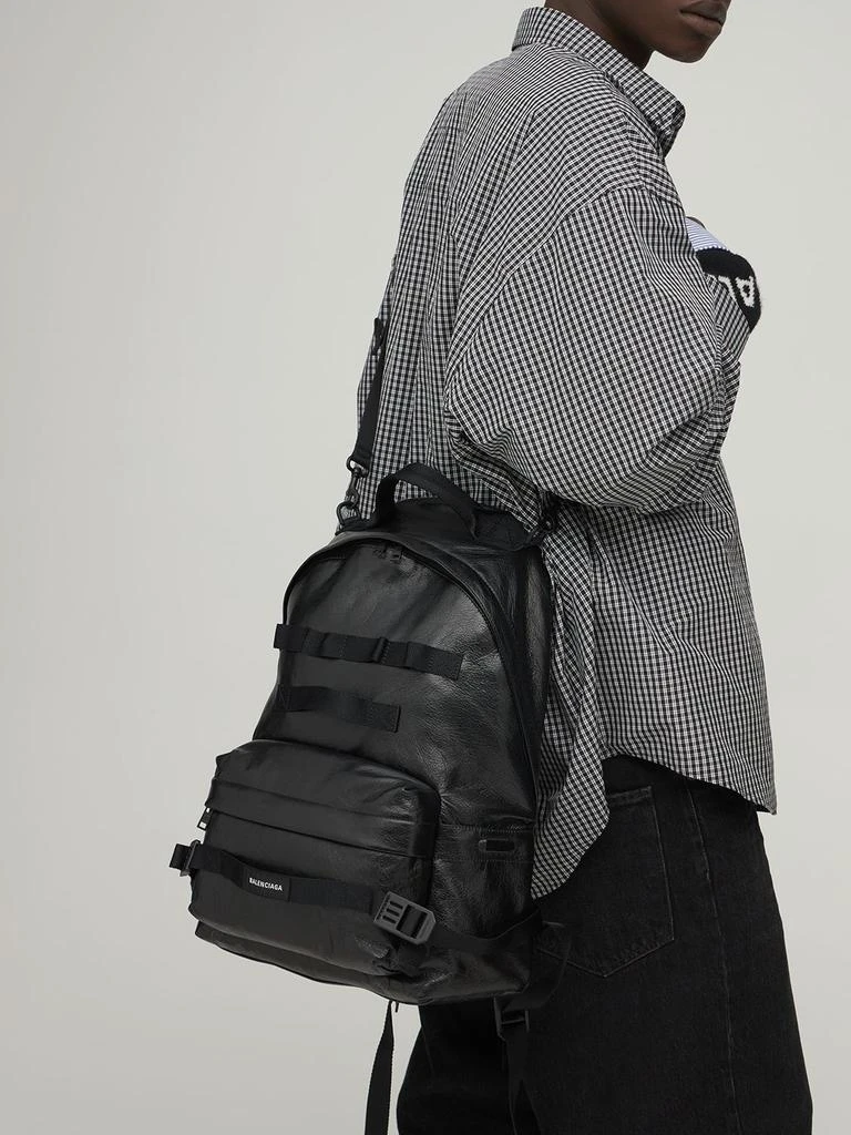 商品Balenciaga|Leather Backpack W/ Crossbody Strap,价格¥13493,第2张图片详细描述