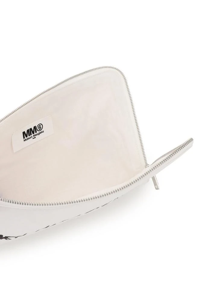 商品MAISON MARGIELA|MM6 Maison Margiela Logo Zipped Clutch Bag,价格¥1584,第4张图片详细描述