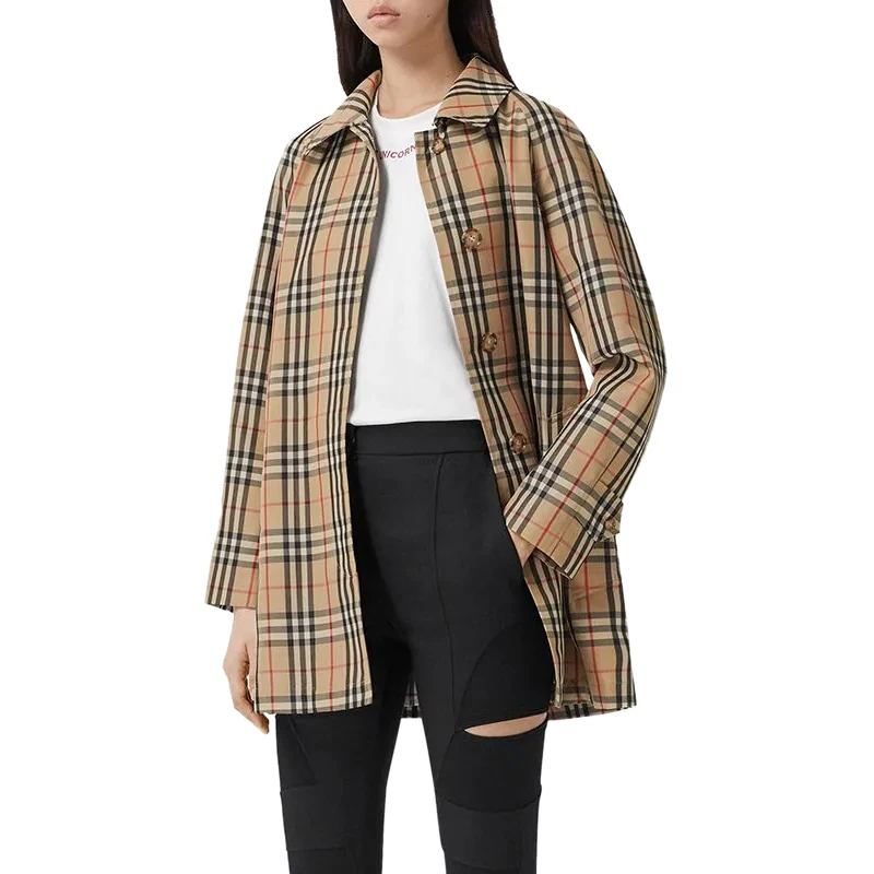 BURBERRY 米色女士大衣 8029067 商品