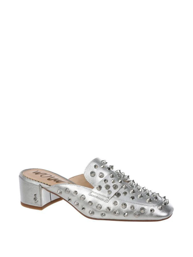 商品Sam Edelman|Augustus Spiked Metallic Mules,价格¥1133,第1张图片
