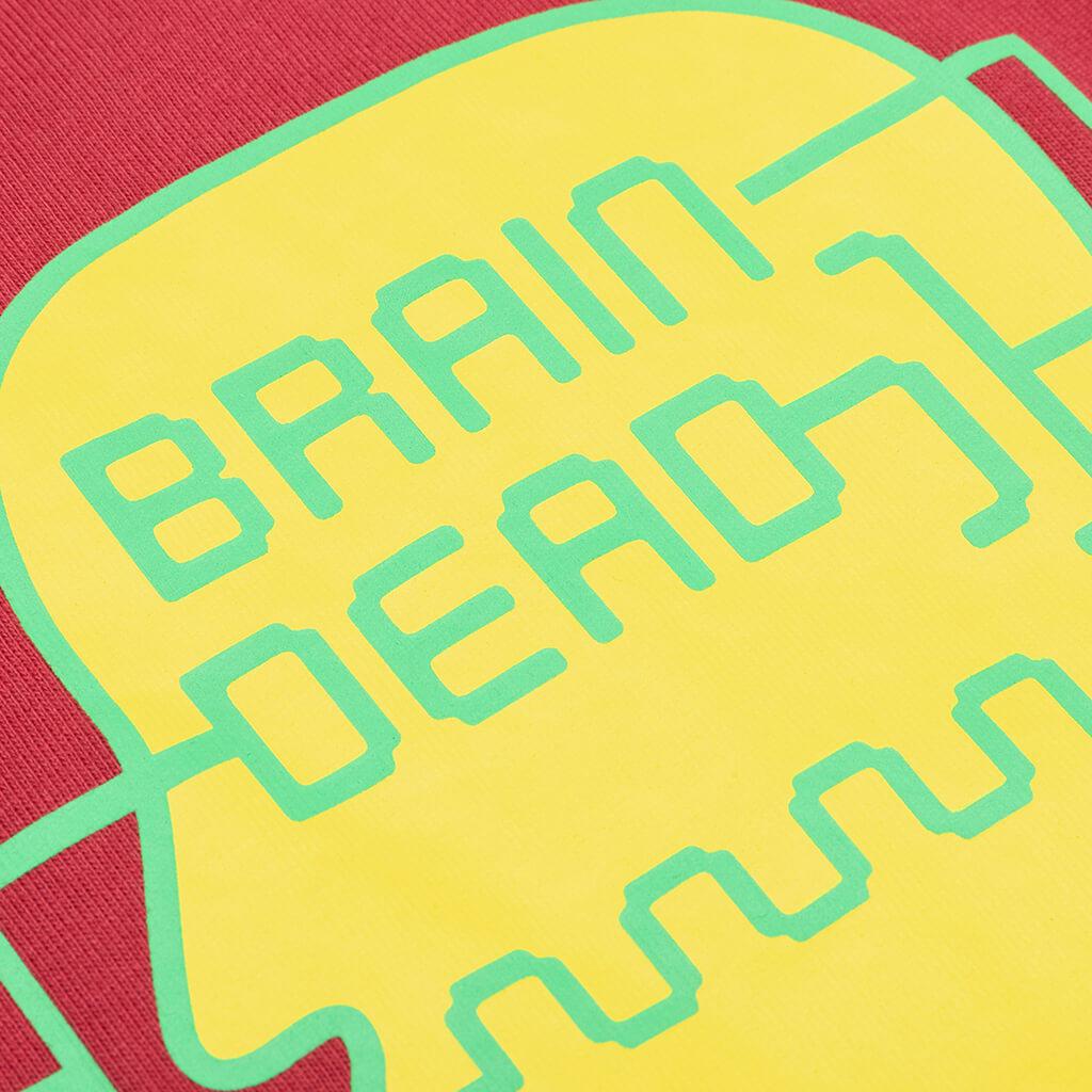 Brain Dead Low Battery T-Shirt - Maroon商品第3张图片规格展示