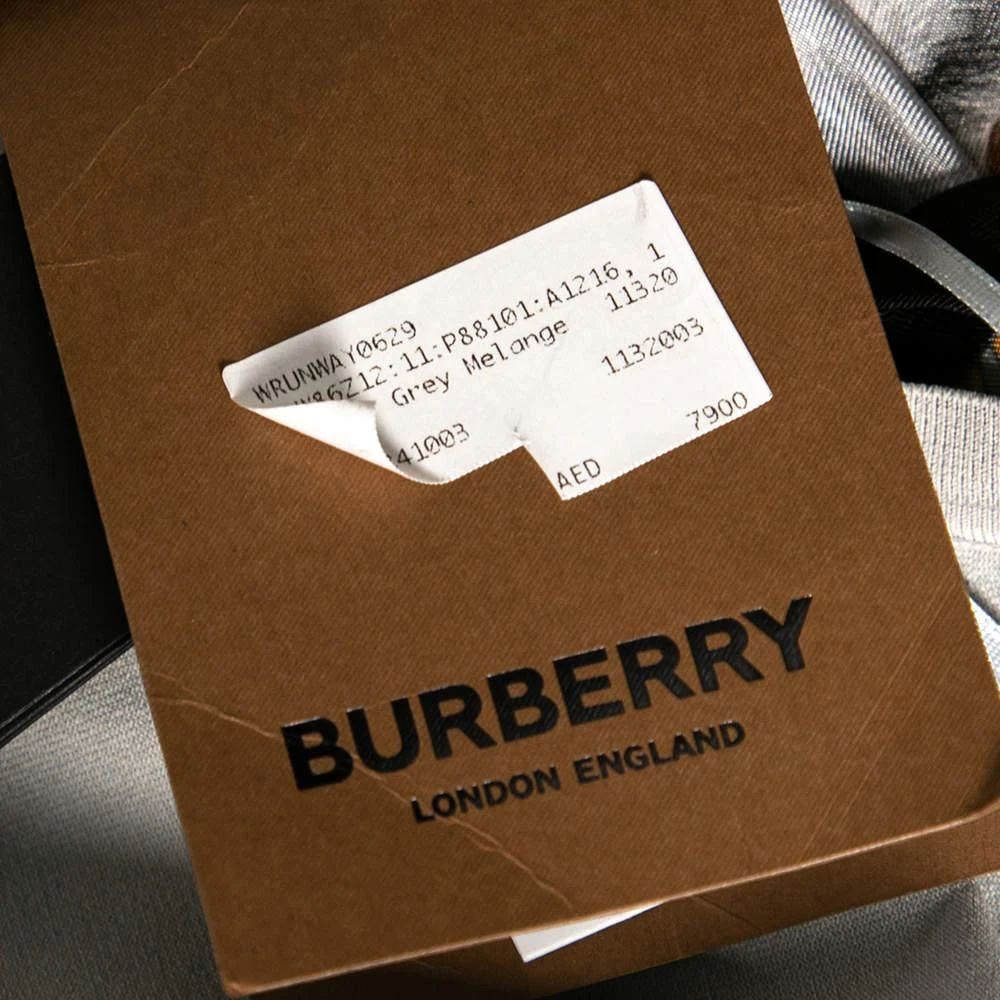 Burberry Grey Animalia Printed Silk & Knit Bodysuit S 商品