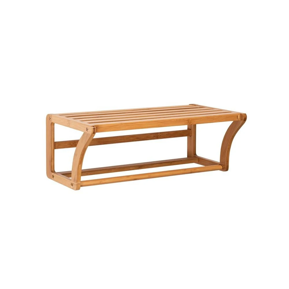 商品Neu Home|Bamboo Wall Mounted Shelf with Towel Bar,价格¥425,第5张图片详细描述