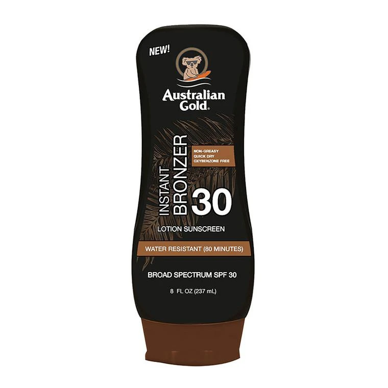 商品Australian Gold|Australian Gold SPF 30 Lotion Sunscreen with Instant Bronzer, 8 Oz,价格¥70,第1张图片