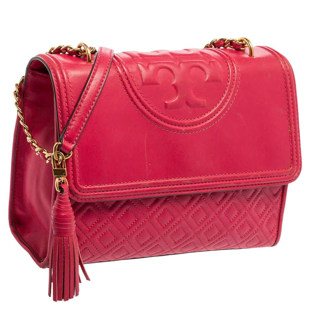 商品[二手商品] Tory Burch|Tory Burch Pink Leather Fleming Shoulder Bag,价格¥807,第3张图片详细描述