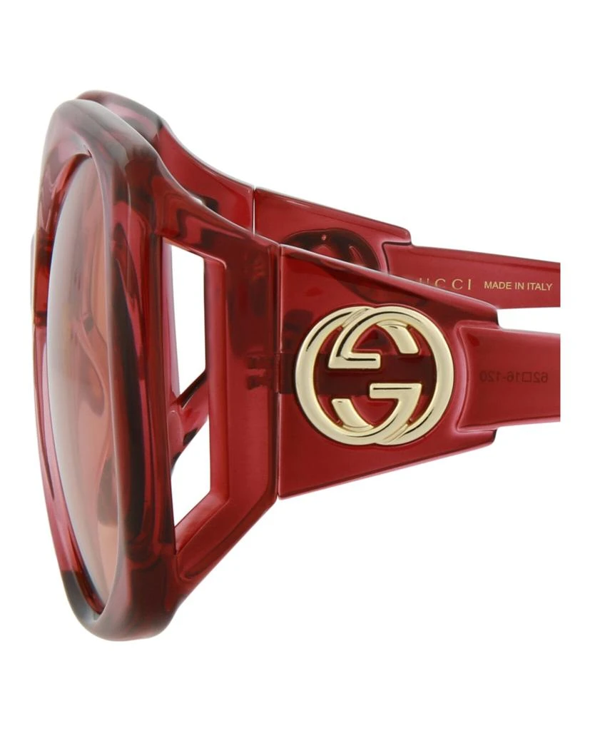 商品Gucci|Square-Frame Injection Sunglasses,价格¥1232,第4张图片详细描述