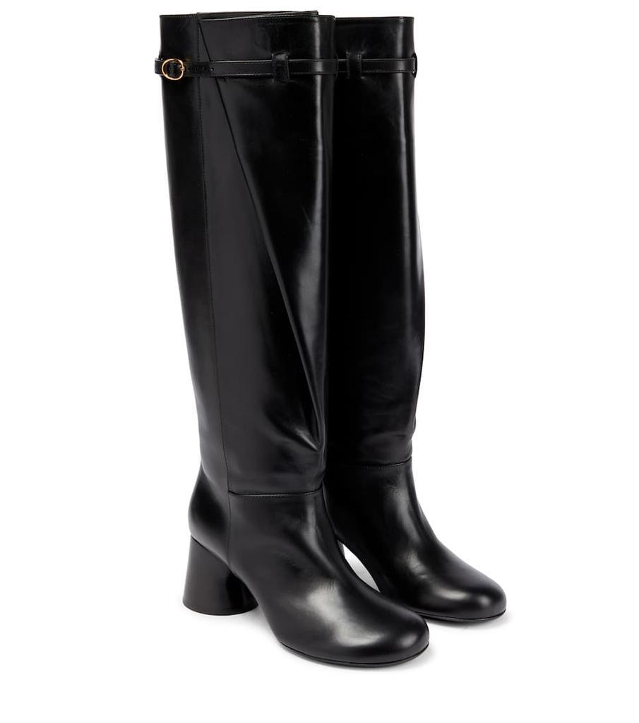 商品Khaite|Admiral leather knee-high boots,价格¥12296,第1张图片