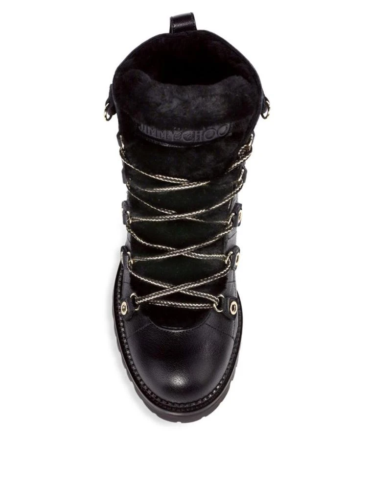 商品Jimmy Choo|Hillary Shearling Lace-Up Boots,价格¥6520,第4张图片详细描述