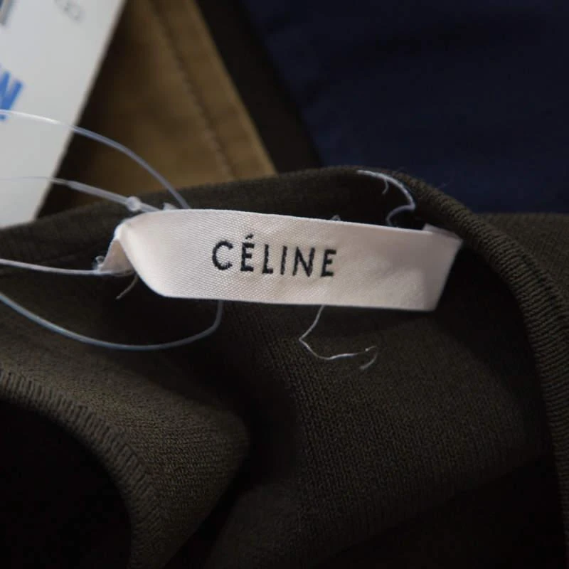 商品[二手商品] Celine|Celine Olive Green Knit Satin Belt Trim  Racer Back Tank Top S,价格¥1207,第5张图片详细描述