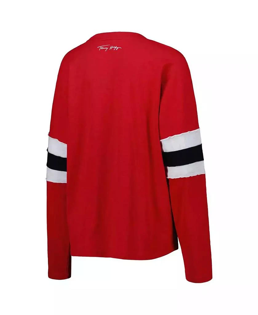 商品Tommy Hilfiger|Women's Red Tampa Bay Buccaneers Justine Long Sleeve Tunic T-shirt,价格¥579,第2张图片详细描述