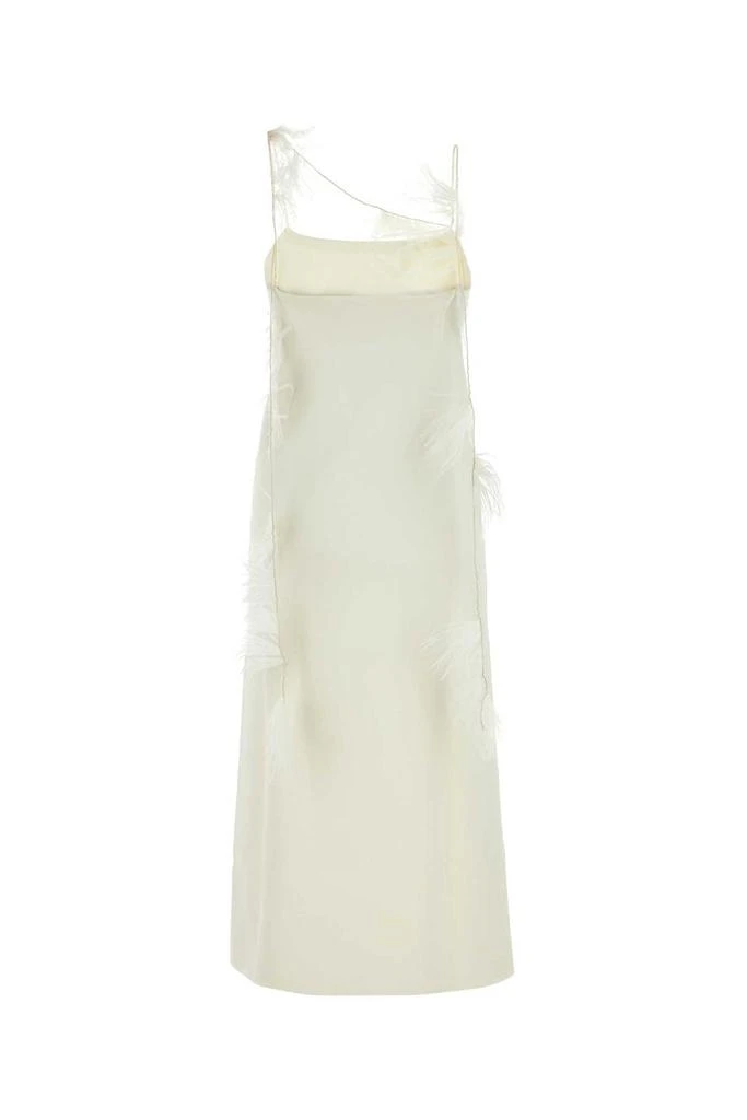 商品Jil Sander|Jil Sander Feather-Trim Square Neck Slip Dress,价格¥8137,第2张图片详细描述