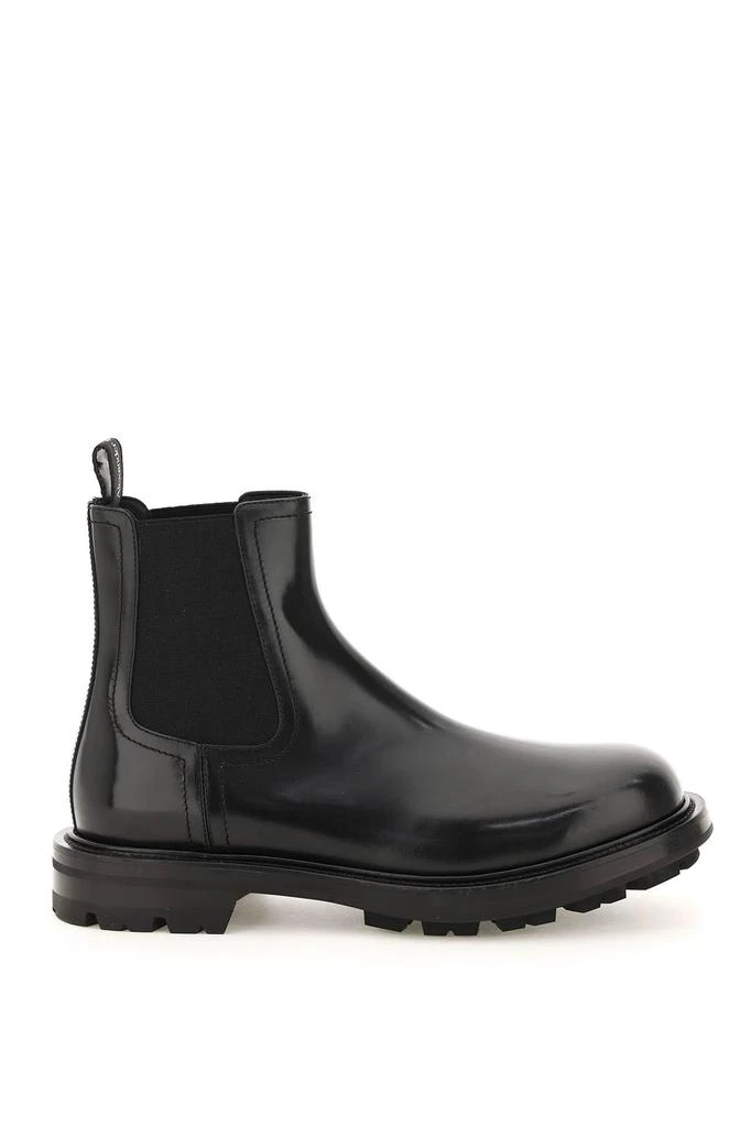 商品Alexander McQueen|Alexander mcqueen brushed leather chelsea boots,价格¥3811,第1张图片