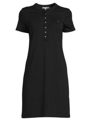 商品Calvin Klein|Solid-Hued Henley Dress,价格¥177-¥213,第5张图片详细描述