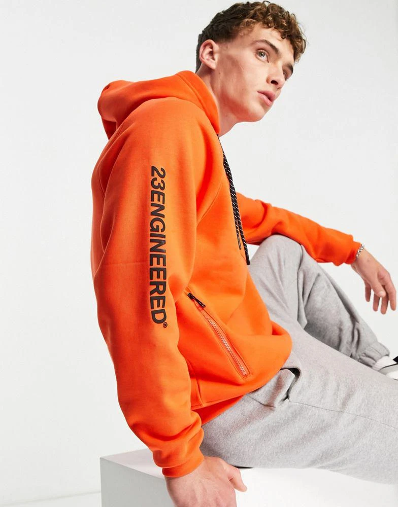 商品Jordan|Jordan 23 Engineered hoodie in team orange,价格¥426,第4张图片详细描述