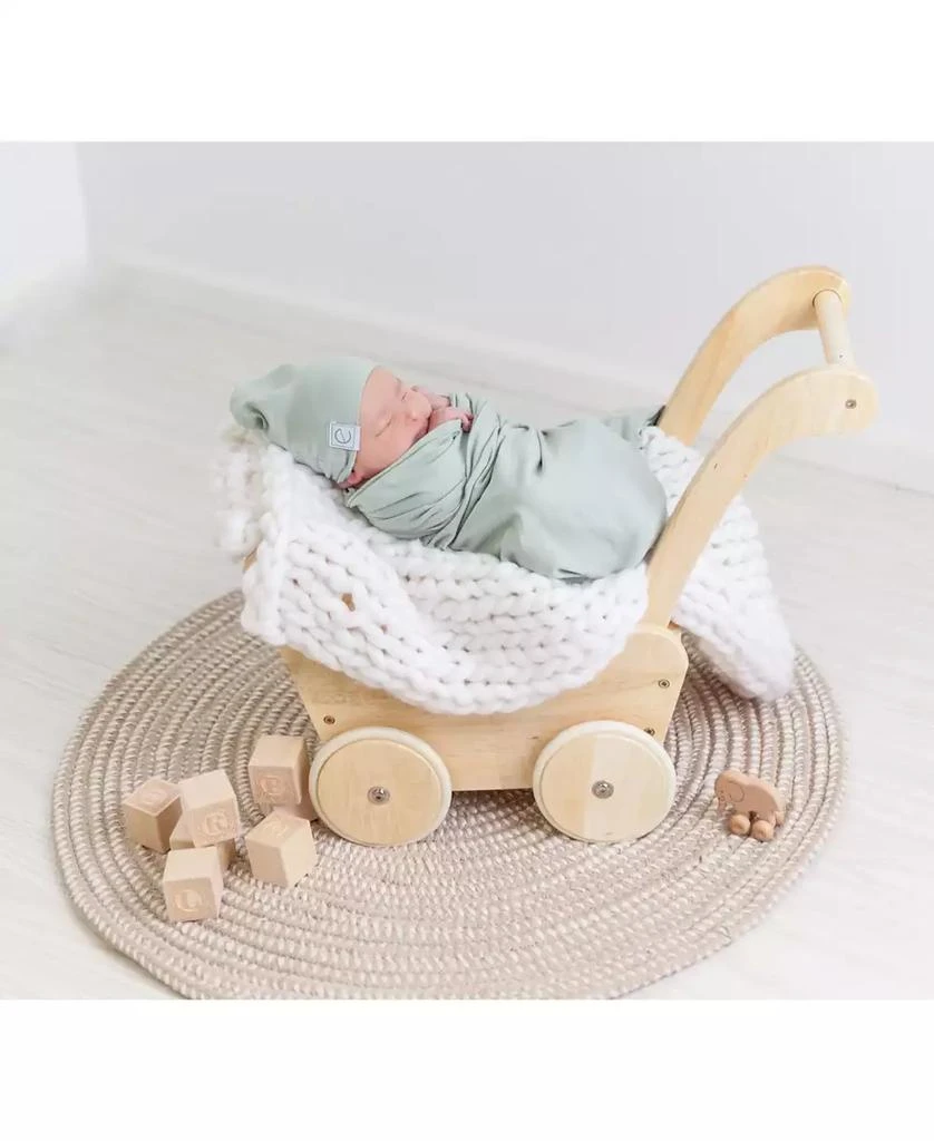 商品Ely's & Co.|Jersey Cotton Swaddle Blankets with Baby Hat,价格¥225,第5张图片详细描述